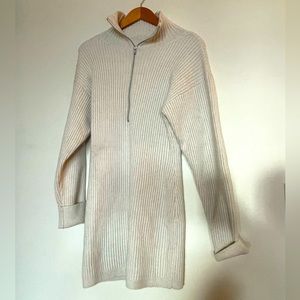 Cream sweater dress